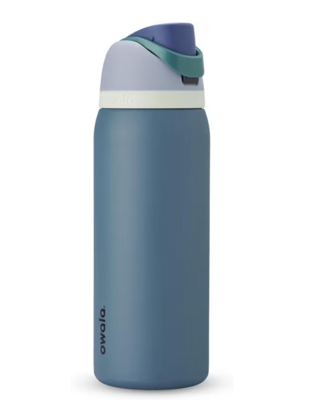 Owala FreeSip Insulated Water Bottle - Denim Blue with Teal & Lavender Accent